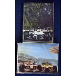 2x Formula One canvas prints of Jensen Button ‘From the Shadows’ in the BMW Williams and Arrows