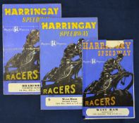 4x Harringay Speedway programmes from the 1948 onwards to incl v West Ham ’48 (front cover torn