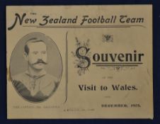 Rare 1905 New Zealand Rugby Football Team Souvenir Programme of The Visit to Wales - with the