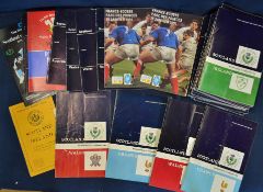 Collection of Scotland Five Nations and touring sides rugby international programmes from 1953