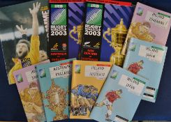 Collection of Rugby World Cup –programmes from 1987 onwards to incl Inaugural Rugby World Cup