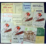 Various 1948/49 Cycling racing programmes to incl ’48 Olympics - mainly at Herne Hill to include NCU