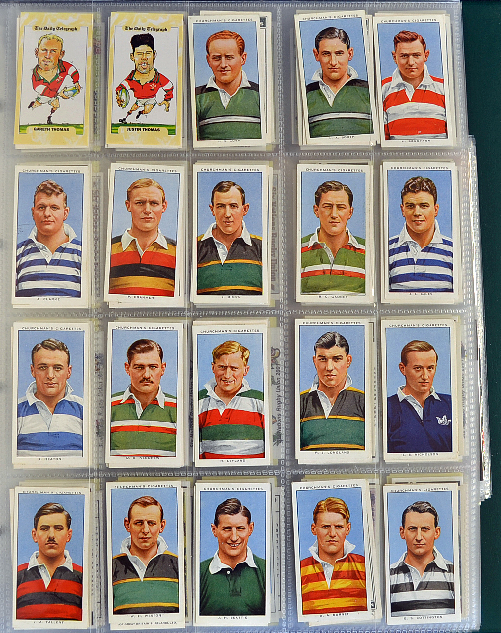 Interesting collection of 1920 – 2001 rugby cigarette cards within an album featuring Top Flight - Image 6 of 10