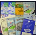 Tottenham Hotspur double season 1960/61 football programmes all aways, Everton, Manchester City,