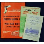 1964 FA Cup Final programme West Ham United v Preston NE plus song sheet, Eve of the Final Rally