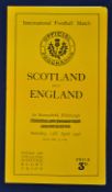 1946 Official Rugby Internationals Resumed after the War. Scarce 1946 Scotland v England Victory