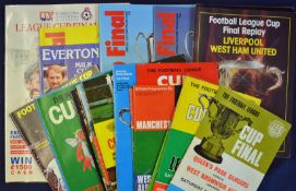 Football League Cup Finals plus some replays 1967-1998 not continuous plus one final magazine