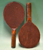 Table Tennis - pair of Frank Bryan London “The Atropos” Pat wooden table tennis bats - with full
