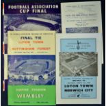1959 FA Cup Final football programme Luton Town v Nottingham Forest plus song sheet, Eve of the