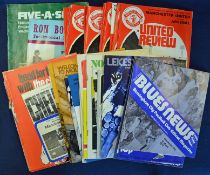 Manchester United football programmes for 1972/73 full season collection with homes 21 league, 2