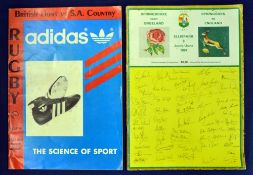 1980 British Lions v South Africa County rugby programme dated 04/06/1980 played at Windhoek t/w