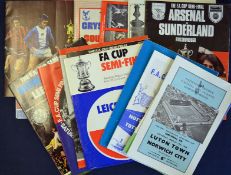 Football programme collection of semi-finals from 1959 Luton Town v Norwich City, 1966 Manchester