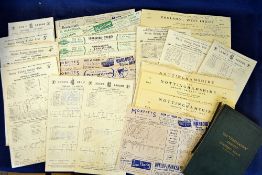 Cricket scorecards from the 1950s – good selection of to incl England v Touring teams, county