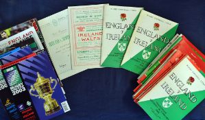 Collection of Ireland international rugby programmes from 1953 – 2014 (A) to include Five Nations,