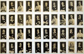 1927 New Zealand Footballers rugby cigarette cards full set mounted and glazed, 50 x 40cm, 1929