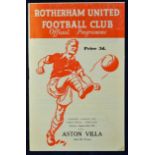 The Stanley Bean Collection Pt I. Football League Cup Final programme 1961 Rotherham United v