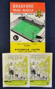 Bradford Park Avenue football programmes v Rotherham Utd 1969/70 (last league season) 12 August 1969