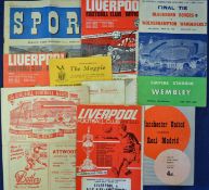Football programme selection mainly 1960s covering various clubs including Liverpool and with varied