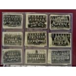 Large collection of rugby trade cards 1930s onwards within an album featuring 1930s Ardath Rugby