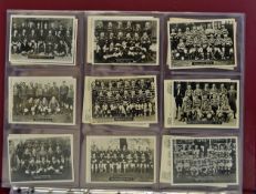 Large collection of rugby trade cards 1930s onwards within an album featuring 1930s Ardath Rugby