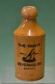 Yachting - An early “Beverage Co, Exeter” stoneware glazed cider bottle titled “The Yacht”