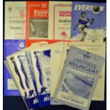 Football programme selection including Sheffield Wednesday v VASAS 1955, v San Lorenzo 1956, v