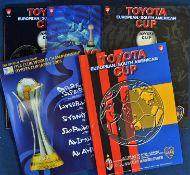 World Club Finals Toyoto Cup football programmes 2000 Real Madrid v Boca Juniors, 2001 Bayern Munich