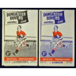 Football programmes Doncaster Rovers v Accrington Stanley 61/62 (final league season for Stanley)
