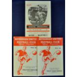 Football League Cup programmes Doncaster Rovers v Bradford City 62/63 1st Round replay, Rotherham