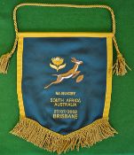 2002 Official South Africa v Australia Pennant for the Tri Nations match played in Brisbane on 27/