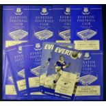 Everton football programme selection 1962 – 1965 including 1963 Charity Shield v Manchester Utd, v