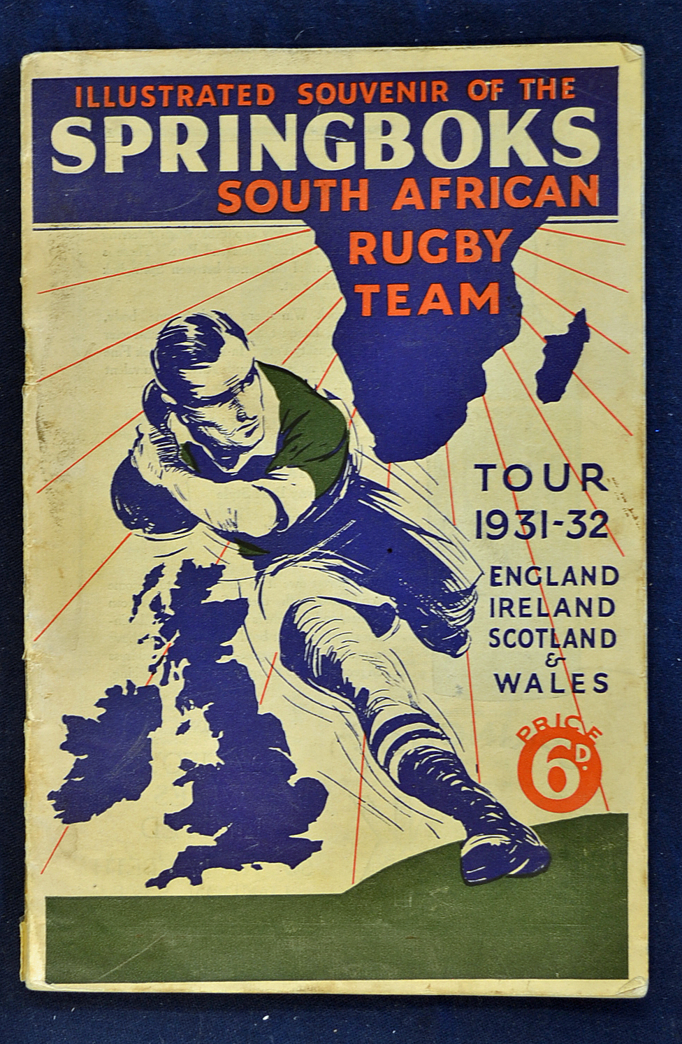 1931/32 South African Springboks Illustrated Souvenir programme of the tour to England, Ireland