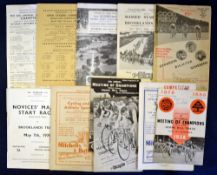 Collection of early pre and post war Cycle racing programmes from 1936 onwards to include National
