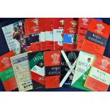 Collection of Wales Five Nations rugby international programmes from 1948 onwards mostly from the ‘