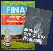 1969 FA Cup Final football programme Manchester City v Leicester City plus Eve of the Final Rally