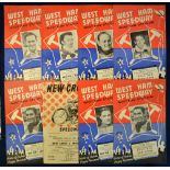 Collection of West Ham Speedway programmes from 1952 to include National League, “Evening News”