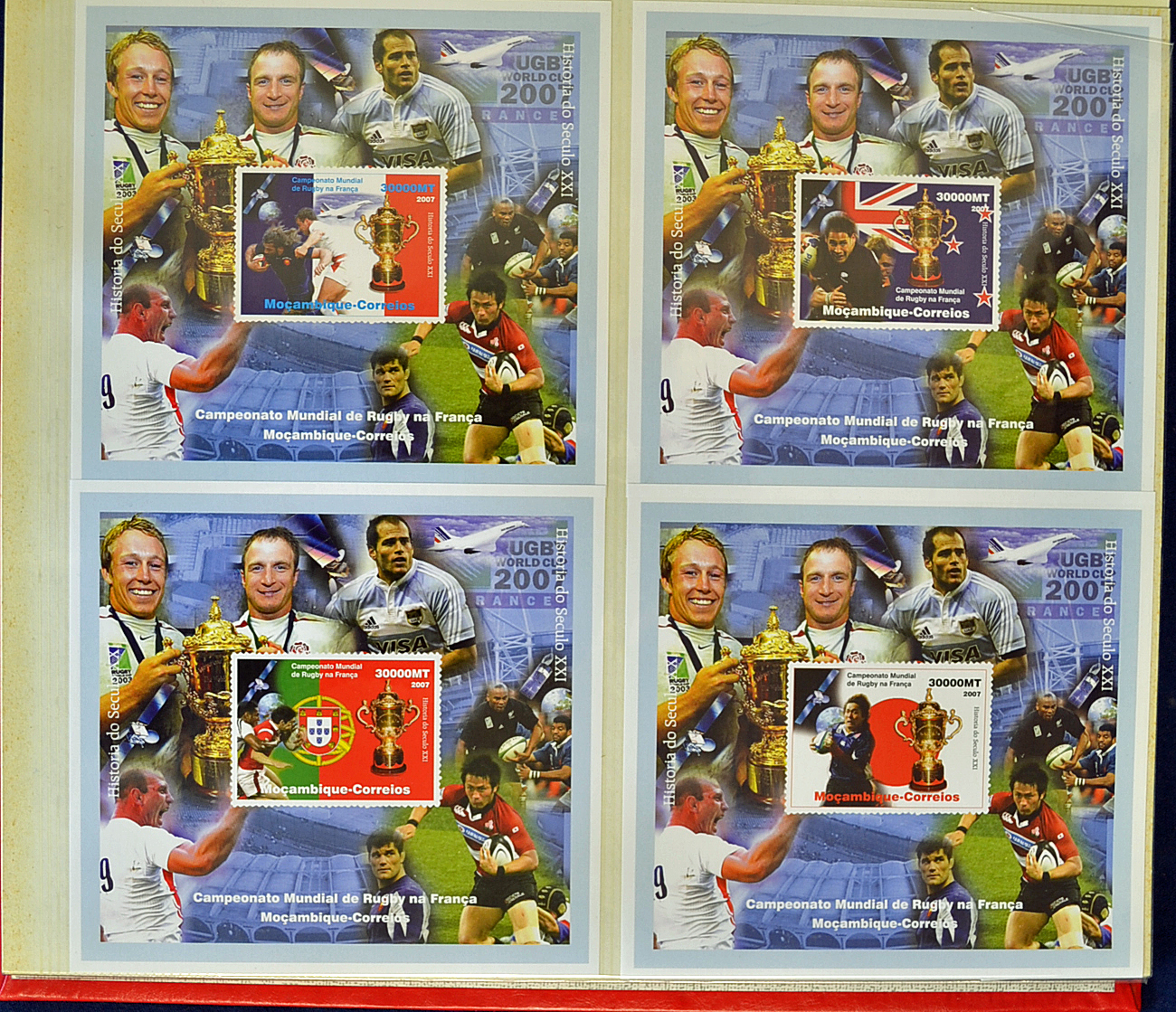 Assorted Quantity of rugby related stamps 2000s including some FDC’s within an album, mainly - Image 7 of 18