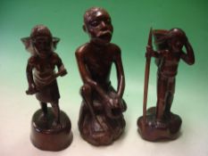 Three African Figural Carvings
