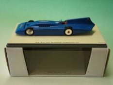 A Bizarre Minimax 1/43rd Scale Model Bluebird 1935 Brooklands presentation car, in Perspex display
