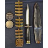 WWII Private Purchase Commando Knife measuring 15cm blade (broken tip) by Milbro Kampa with