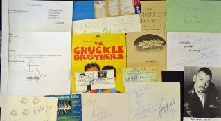 Entertainment Selection of Autographs featuring 'The Chuckle Brothers', David Jacobs (