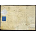 Interesting 1857 Royal Artillery Commission signed by 'Queen Victoria" made out to Henry Rogers