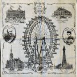 Blackpool Great Ferris Wheel c1902 large Souvenir Printed Cloth depicting a fine illustration of the