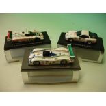 Three Minimax Spark Models 1/43rd scale. Porsche 924 Carrera GT no.3 LM 1980; Jaguar XJR 9 no.60
