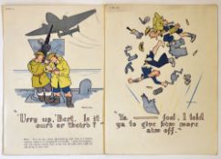 WWII Propaganda Comical Leaflets an interesting set of 12 poster/leaflets lithographic printed and