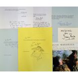 Mixed selection of Autographs consisting of Norman Tebbit, Raymond Briggs, Arnold Wesker, Dame Beryl