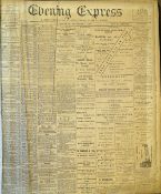 Rare 1890 Evening Express Chronology with November 1890 to the spine, including newspapers dated