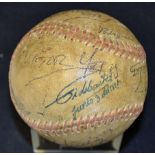 Cuban Politician Fidel Castro Signed Baseball with the date 1997 and 12 other signatures featuring