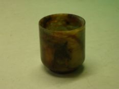 A Chinese Hard Stone Cup of plain form. 2" high