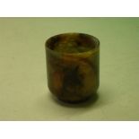 A Chinese Hard Stone Cup of plain form. 2" high